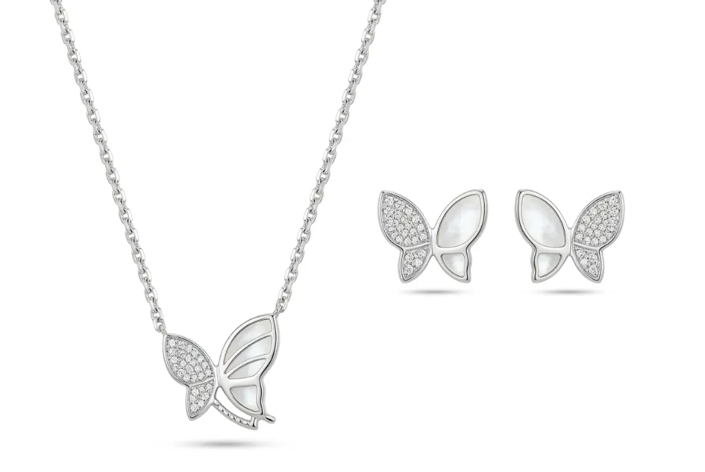 Mariposa Set Collar y Arete