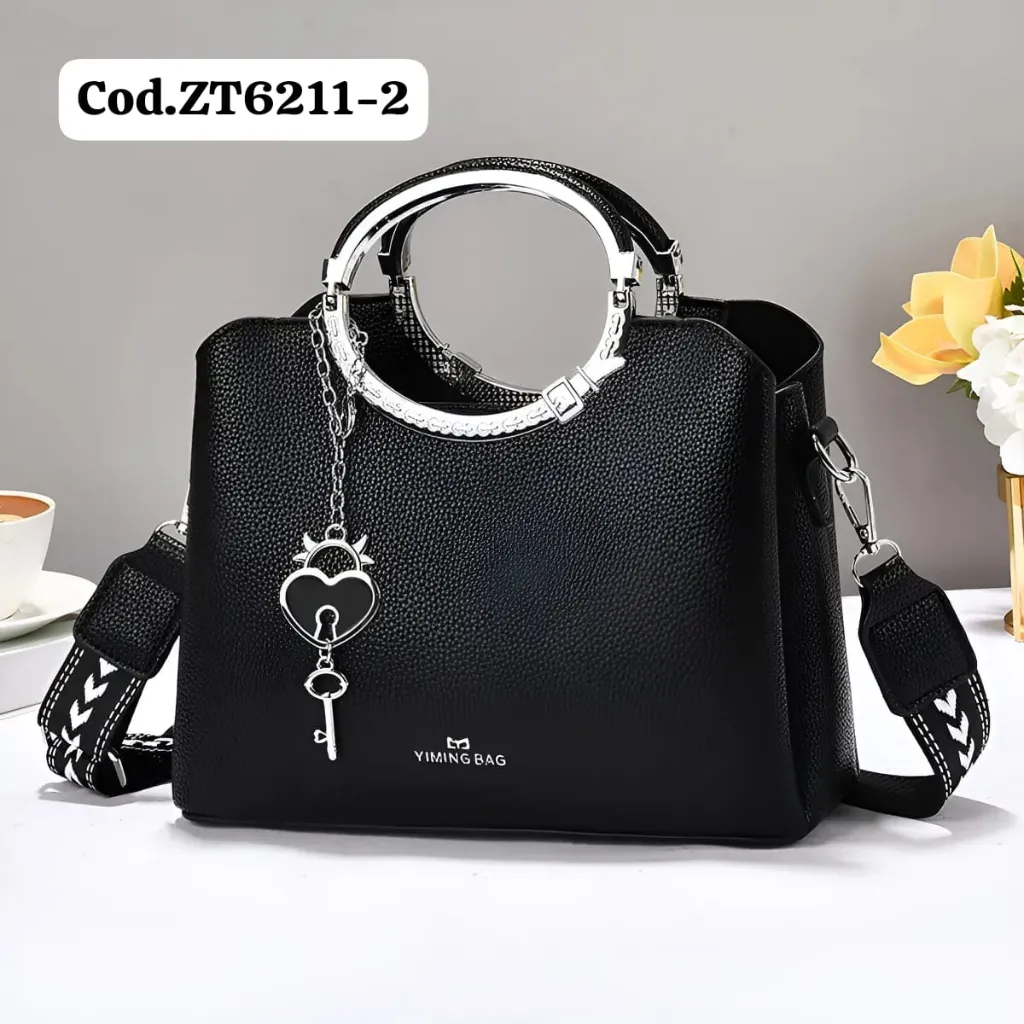 Cartera de Mano Negro (Rojo)