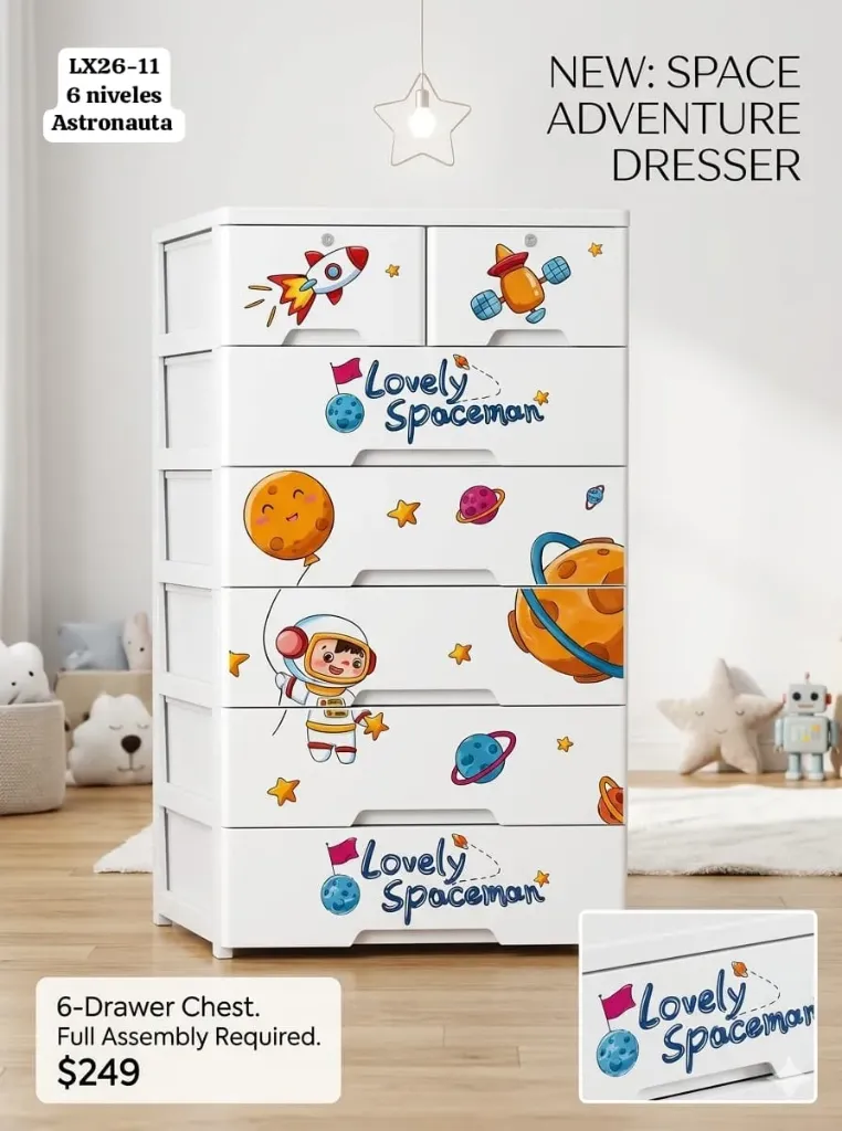 Cajonera Guardatodo con Seguro