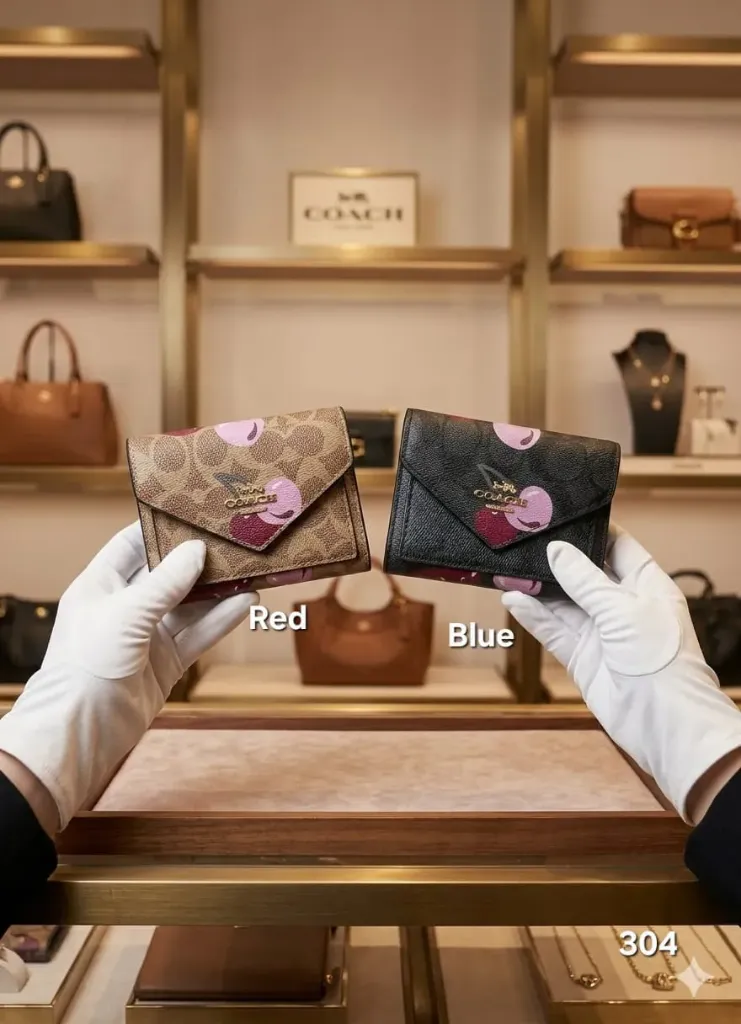 Monedero Coach (Blanco cereza)